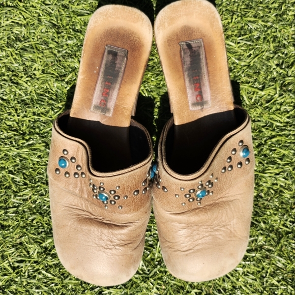 Brown Leather clogs size 7 - Picture 5 of 5